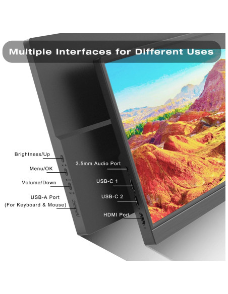 Monitor Portátil 14" FHD 1920x1200 Touchscreen Akntzcs