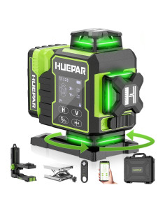 Nivel Láser Huepar W04CG 4D Autonivelante Bluetooth Verde
