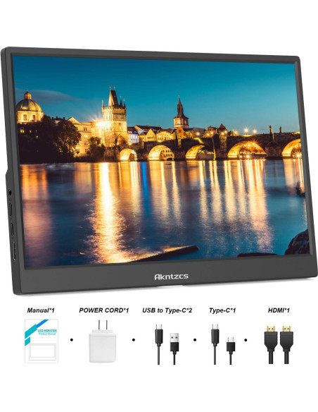 Monitor Portátil 14" FHD 1920x1200 Touchscreen Akntzcs