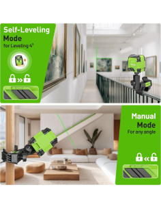 Nivel Láser Autonivelante Huepar GK011DGM Verde 30m 2