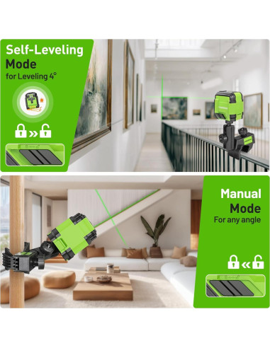 Nivel Láser Autonivelante Huepar GK011DGM Verde 30m