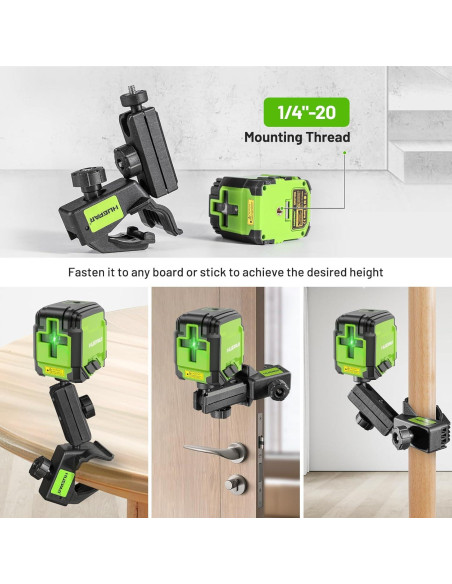 Nivel Láser Autonivelante Huepar GK011DGM Verde 30m