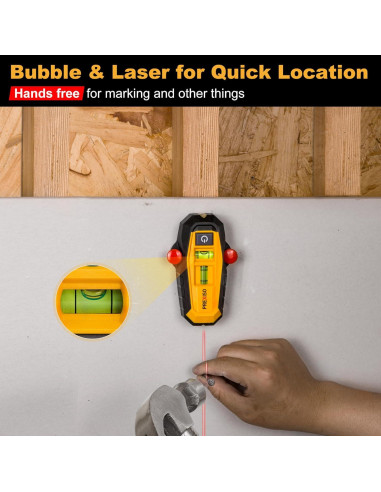 Buscador de Montantes Magnético PREXISO con Nivel Láser 9m