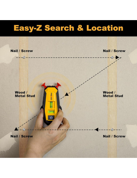 Buscador de Montantes Magnético PREXISO con Nivel Láser 9m