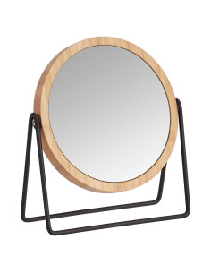 Espejo de Tocador Redondo Amazon Basics 1X/5X Bambú Negro