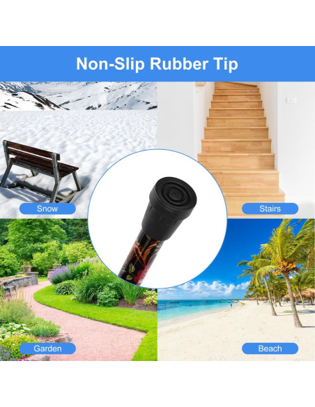 Bastón Plegable Supregear Ajustable 83.8-94 cm Antideslizante