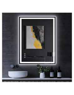 Espejo de Baño LED JLERLI 71x51 cm Anti-Niebla Regulable