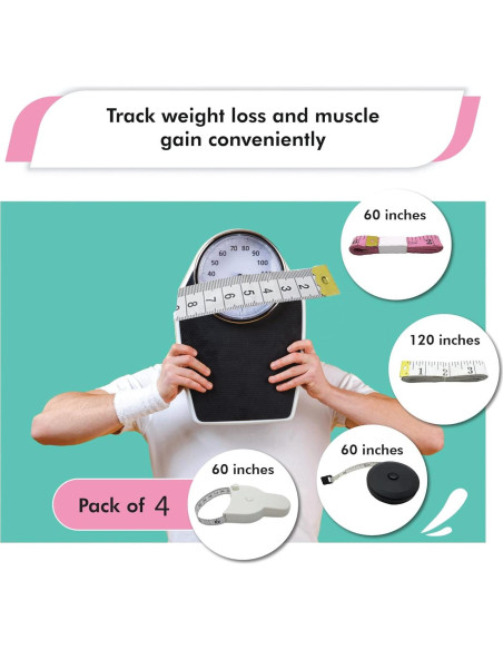 Cinta Métrica Retráctil Gadgetime - Paquete de 4 Unidades Cinta Métrica Retráctil Gadgetime - Paquete de 4 Unidades