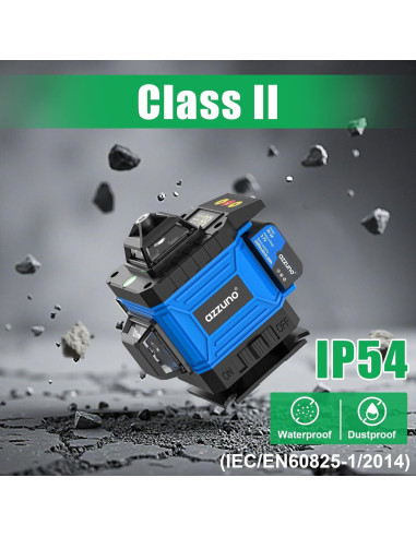 Nivel Láser Autonivelante AZZUNO 4x360 Verde con LCD