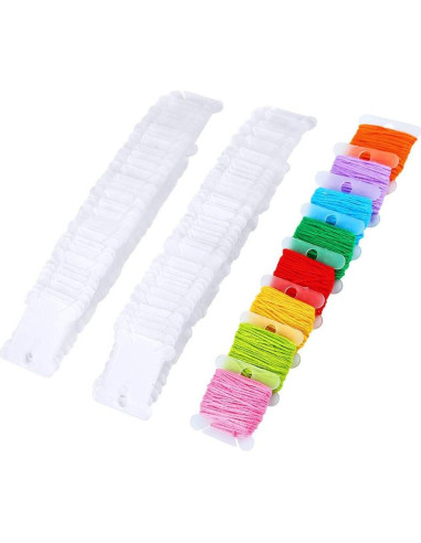 100 Tarjetas de Hilo y Caja de Almacenamiento Onwon 36 Rejillas