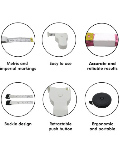 Cinta Métrica Retráctil Gadgetime - Paquete de 4 Unidades