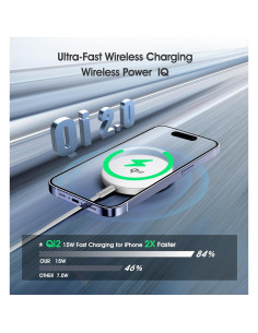 Cargador Inalámbrico Magnético Qi2 15W para iPhone 16 - Paquete de 2 2