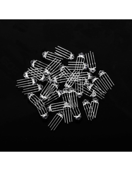100 Diodos LED 3mm OWOFYDR RGB 4 Pines Redondo