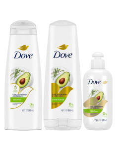 Paquete Cuidado Cabello Rizado Dove - Champú y Acondicionador 3 Piezas