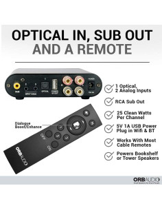 Amplificador Mini Booster Orb Audio 50W con Control Remoto 2