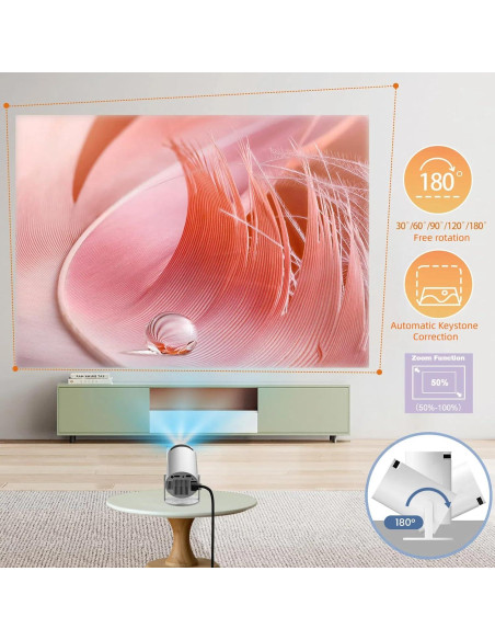 Proyector Inteligente DwellDreams HY300 Pro 4K WiFi Bluetooth Proyector Inteligente DwellDreams HY300 Pro 4K WiFi Bluetooth
