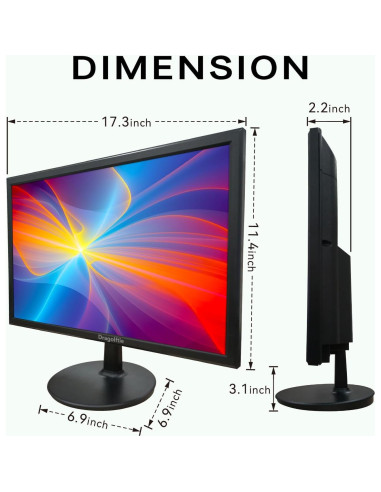 Monitor de 19" LED HD 1440x900 con altavoces y VESA