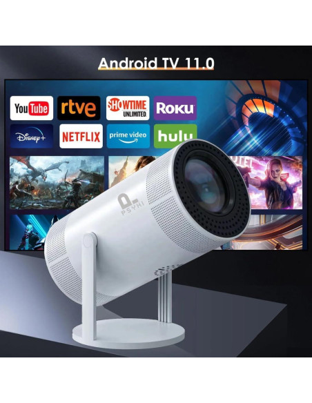 Proyector Mini PSYKI 16000L 4K Android 11 Wifi 6 Bluetooth Proyector Mini PSYKI 16000L 4K Android 11 Wifi 6 Bluetooth