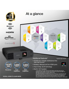 Proyector láser Epson Pro EX11000 Full HD 1080p 4600 lúmenes 2