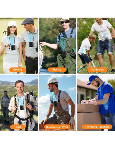 Ventilador de Cintura Portátil Rychi GF01 5-en-1 con Neblina