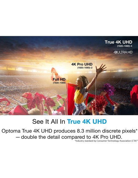 Proyector 4K UHD Optoma UHD38X 4000 lúmenes - Blanco Proyector 4K UHD Optoma UHD38X 4000 lúmenes - Blanco