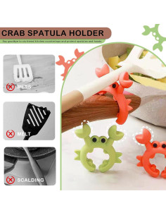 Soporte para Espátula de Cangrejo FUATY - 4 Piezas Silicona 2