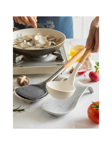 Soporte de Cuchara de Silicona IYOOH Antideslizante 12x6.5 cm Soporte de Cuchara de Silicona IYOOH Antideslizante 12x6.5 cm