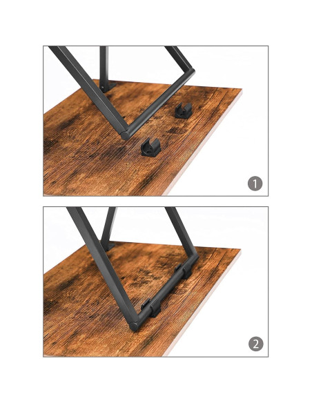 Juego de 2 Mesas Auxiliares HOOBRO Plegables 48x36 cm