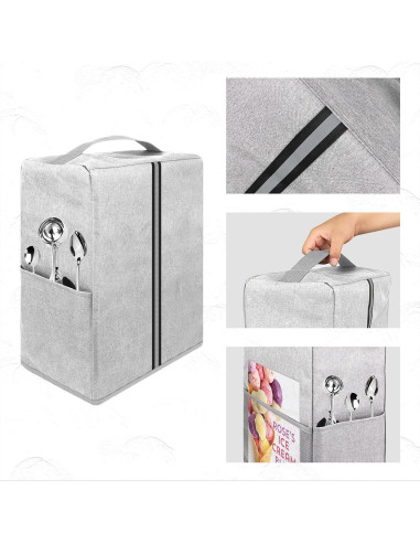 Cubierta de Polvo Kingshion para Máquina de Helados Ninja - Gris Claro