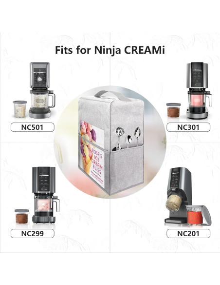 Cubierta de Polvo Kingshion para Máquina de Helados Ninja - Gris Claro