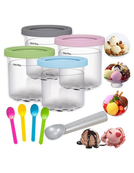 Paquete de 4 Recipientes Ninja 16oz para Helado NC300