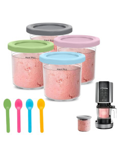 Paquete de 4 Contenedores de Helado Ninja Creami 473ml