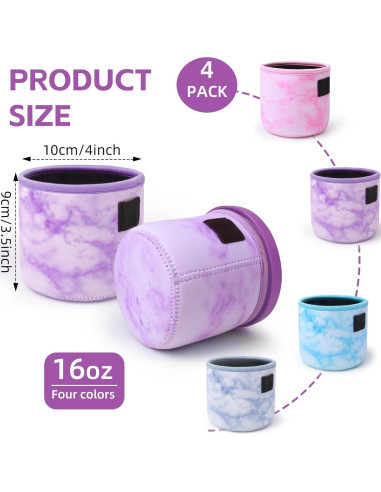 4 Fundas de Neopreno Reutilizables Ninja Creami 480 ml