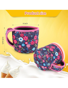 4 Mangas Reutilizables Neopreno AJLTPA para Helados 16 oz 2