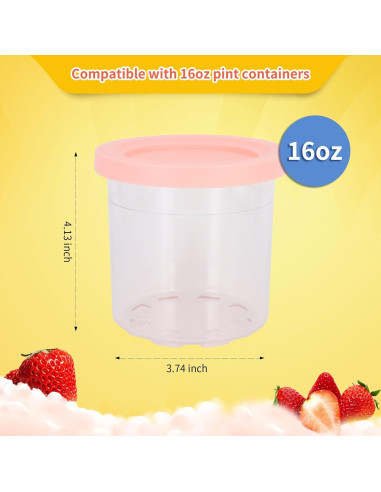 4 Mangas Reutilizables Neopreno AJLTPA para Helados 16 oz