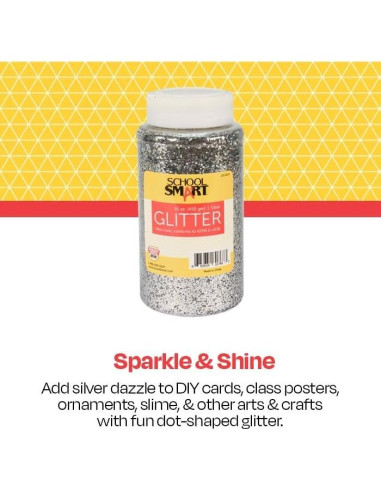 Brillo de Manualidades Plata Escuela Inteligente 0.45 kg