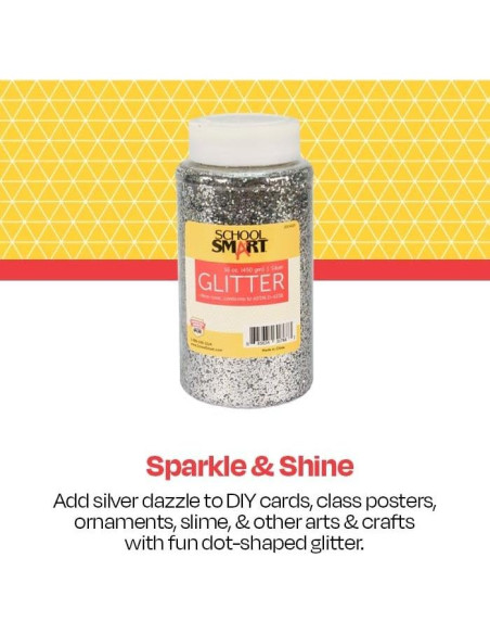 Brillo de Manualidades Plata Escuela Inteligente 0.45 kg