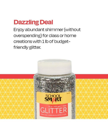 Brillo de Manualidades Plata Escuela Inteligente 0.45 kg