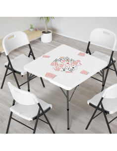Mesa Plegable Cuadrada VINGLI 86,36 cm Blanca para Eventos 2