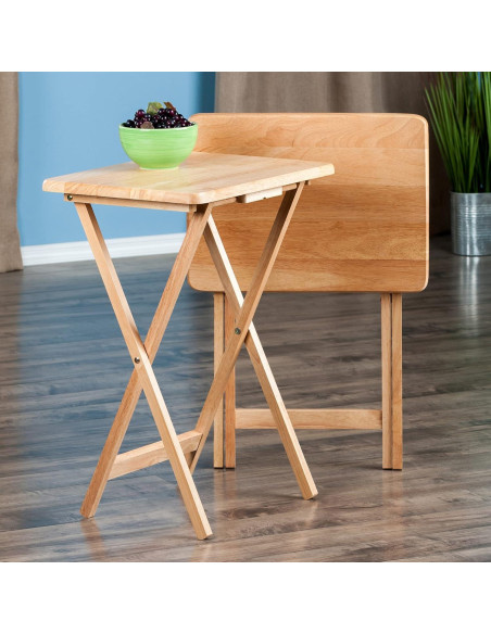 Juego de Mesas de Aperitivos Winsome Alex 2 Piezas Natural