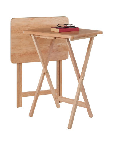 Juego de Mesas de Aperitivos Winsome Alex 2 Piezas Natural