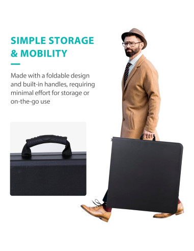 Mesa Plegable Saicool 4FT Negra para Eventos y Picnic