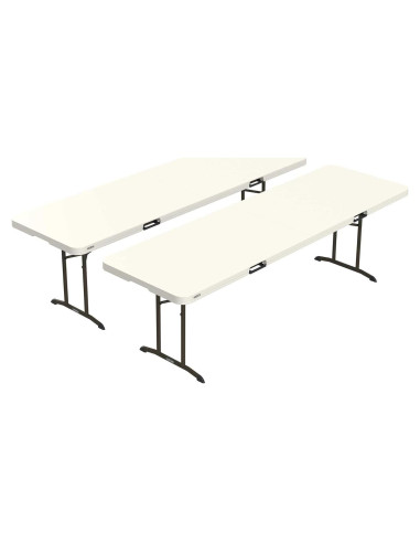 Mesa Plegable Comercial Lifetime 80882 2 Paquete 8 Pies Almendra