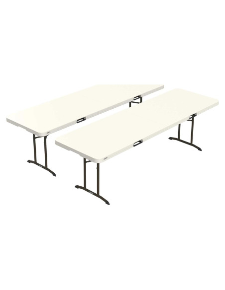 Mesa Plegable Comercial Lifetime 80882 2 Paquete 8 Pies Almendra
