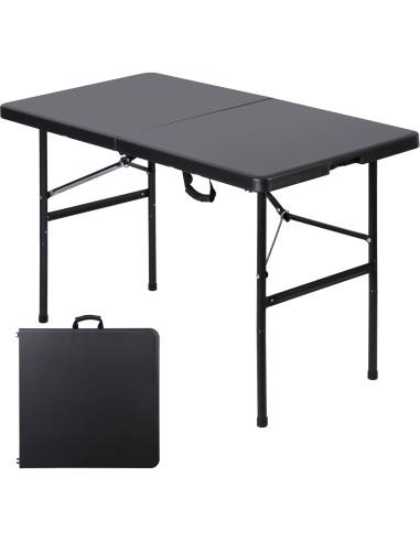 Mesa Plegable Saicool 4FT Negra para Eventos y Picnic