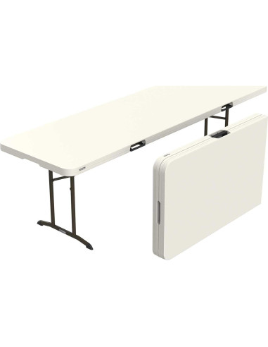 Mesa Plegable Comercial Lifetime 80882 2 Paquete 8 Pies Almendra