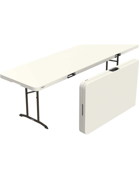 Mesa Plegable Comercial Lifetime 80882 2 Paquete 8 Pies Almendra