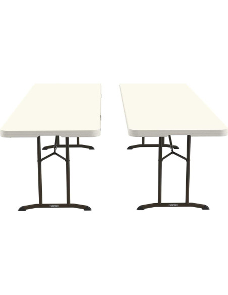 Mesa Plegable Comercial Lifetime 80882 2 Paquete 8 Pies Almendra