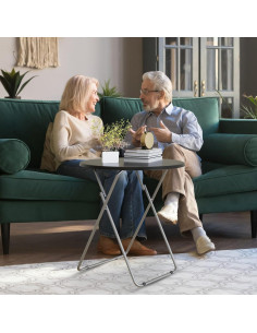 Mesa de bandeja redonda plegable para TV Fleecy Day 44.7 cm 2