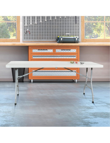 Mesa portátil plegable Office Star de resina 180x75 cm